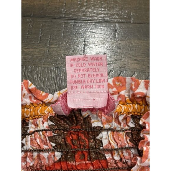 VTG She’s Cool XL Boho Tiered Maxi Skirt Sunflower Print Smocked Waist Pull-On - Picture 8 of 8